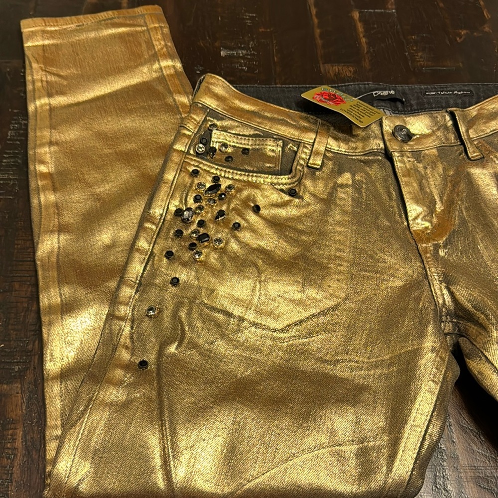 NWT Rodeo Qunicy Gold Panrs